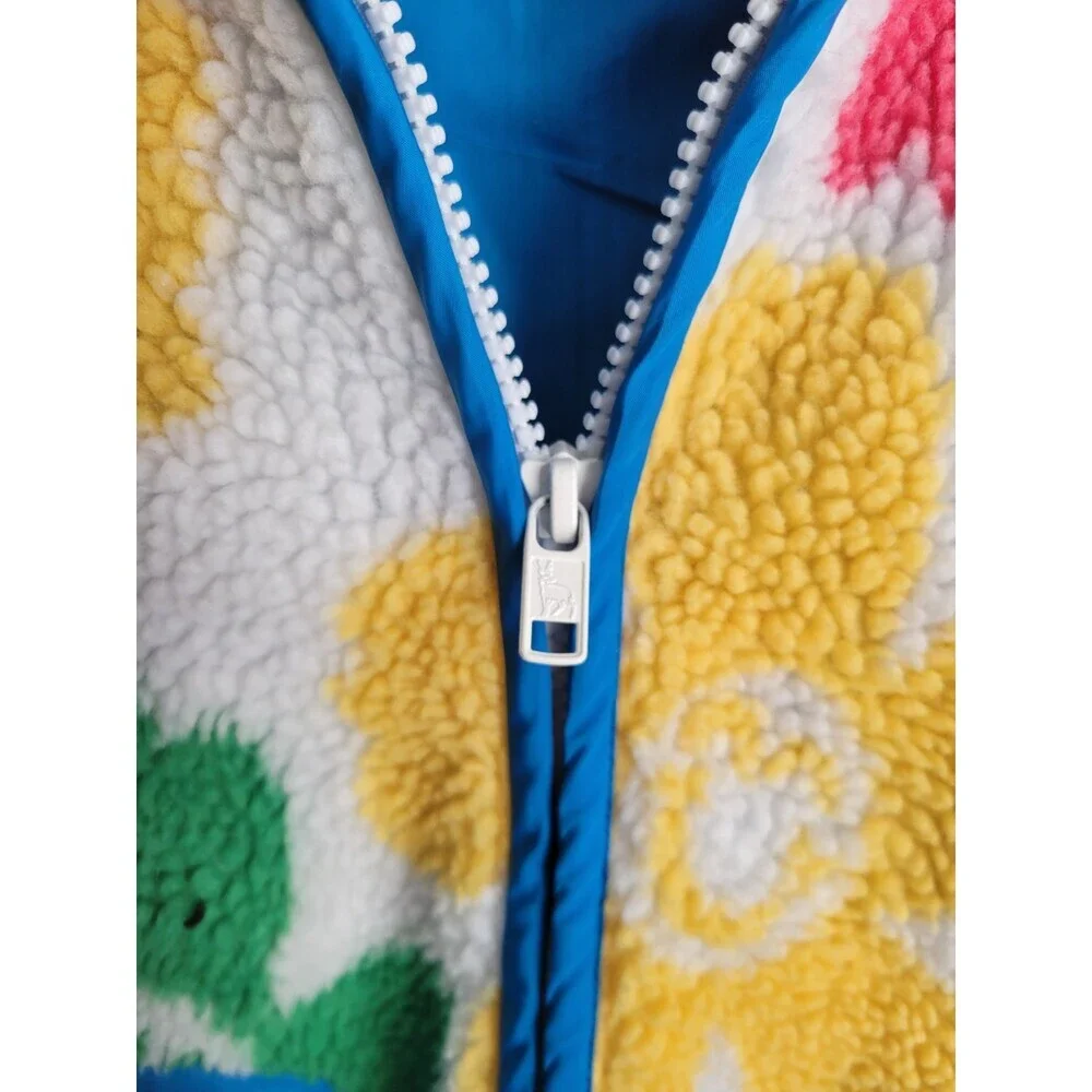 STELLA MCCARTNEY Girls Fleece Jacket Flowers Colorful Full Zip Size 8